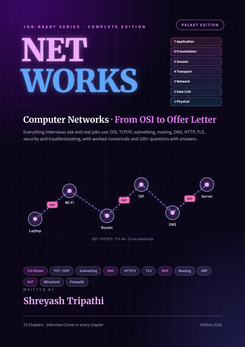 Computer Networks book cover by Shreyash Tripathi